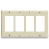 Leviton 80412 Urea/Nylon 4 Gang Decora/GFCI Wallplate (Package of 2)
